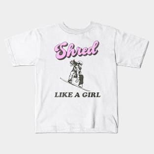 Shred Like a Girl Kids T-Shirt